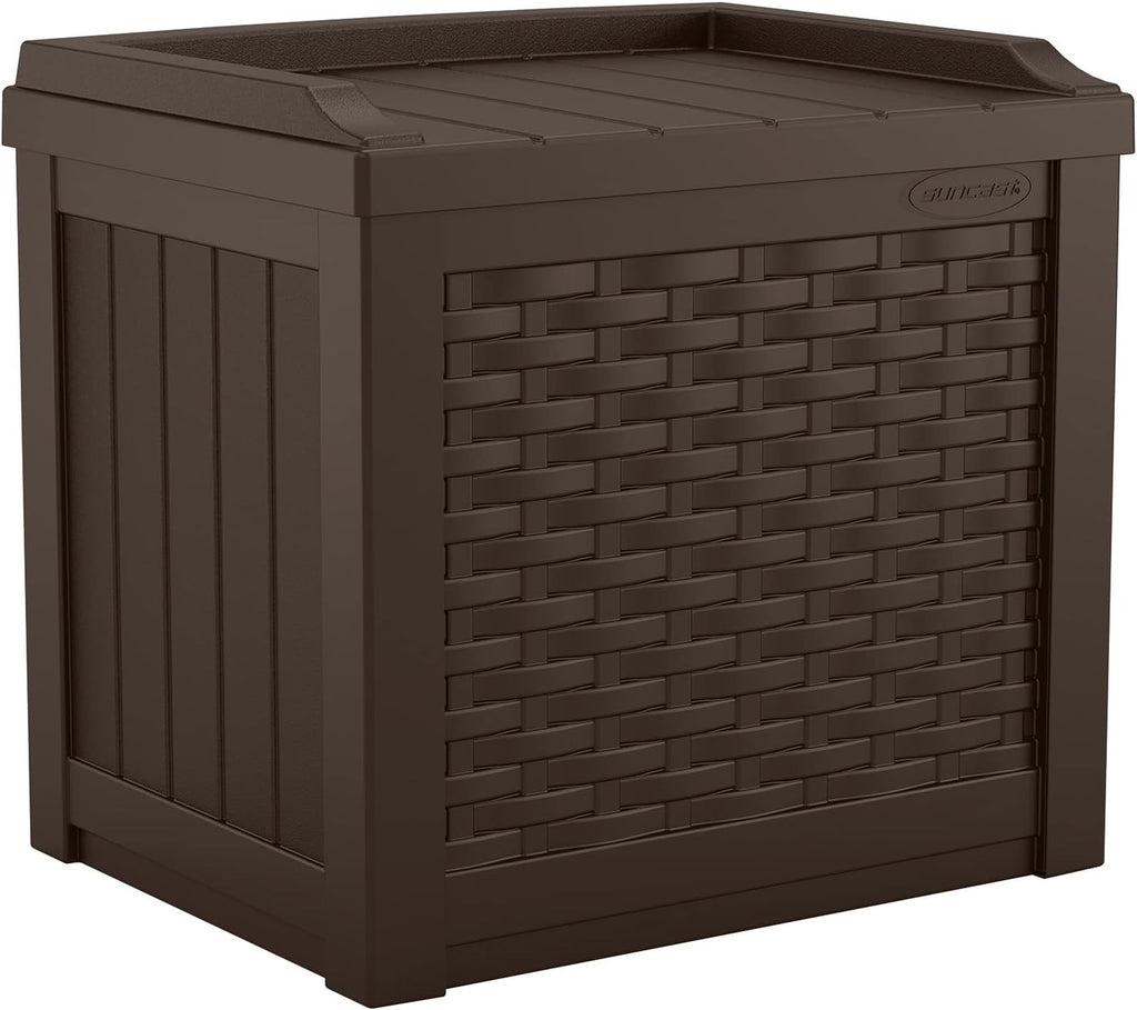 Suncast 42' Outdoor Storage Cabinet and 22 Gallon Resin Storage Seat for Patio, Deck, Yard, and Garage