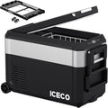 ICECO JP40 Pro 12 Volt Refrigerator Freezer, Portable Fridge with SECOP Compressor, -4°F to 68°F, DC 12/24V, AC 110/240V, Car Freezer for Camping, Outdoor, with Multi-Directional Lid