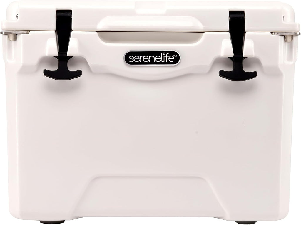 SereneLife Ultra-Tough 25 Quart Rotomolded Cooler Box, Holds Upto 36 Cans, Keeps Ice Up to 5 Days, Heavy-Duty Insulated Portable Ice Chest Box, Ideal for Travel, Camping, Beach, and Outdoor Adventures
