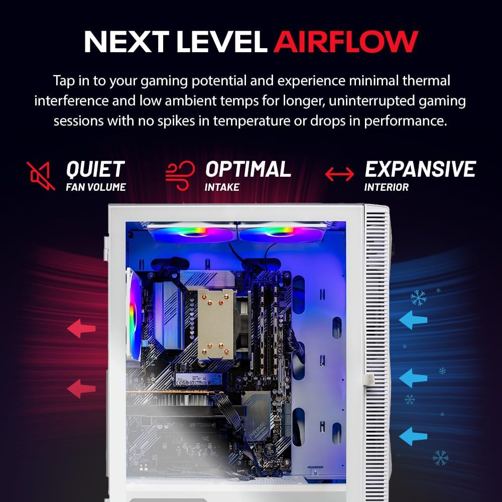 Skytech Gaming Storm Gaming PC, Intel i5 14400F 2.5GHz, NVIDIA RTX 5060 Ti 16GB VRAM, 1TB Gen4 NVMe SSD, 32GB DDR4 RAM 3200, 650W Gold PSU, WI-FI 5, Windows 11, Desktop