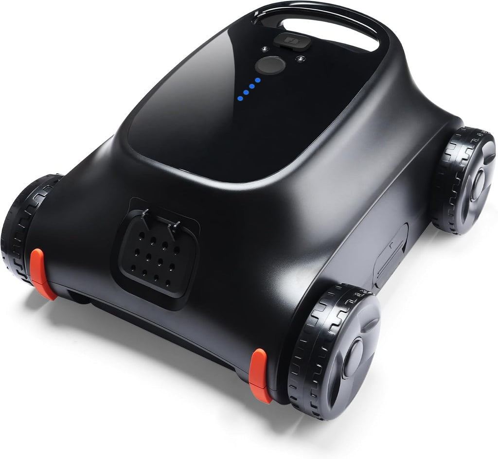 Robotic Pool Cleaner, Zyerch Pool Vacuum for Above Pools, Pool Cleaner Lasts 120 Min, Self-Parking Technology, for Pools up to 1300 Sq.ft, Portable, Self-Parking