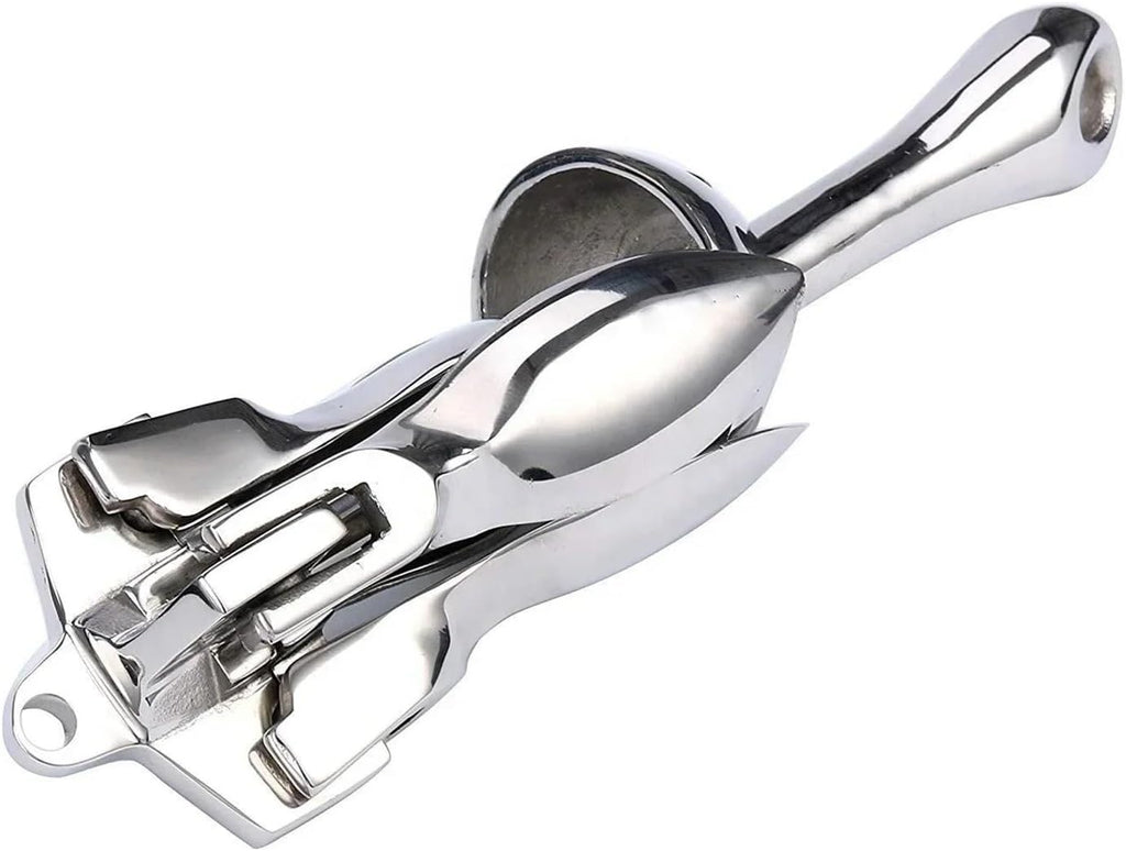 Folding Anchor, Modern Design Marine Hardware Folding Anchor High Polished 316 Stainless Steel Accessories Boat,for Small Boats Canoe Paddle Boards