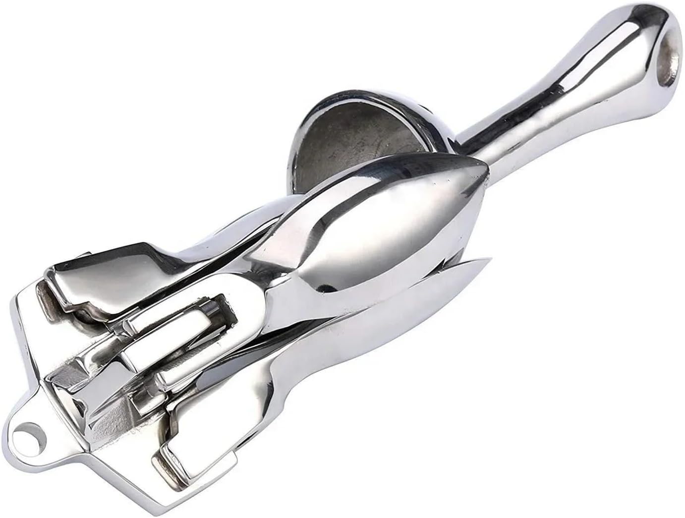 Folding Anchor, Modern Design Marine Hardware Folding Anchor High Polished 316 Stainless Steel Accessories Boat,for Small Boats Canoe Paddle Boards