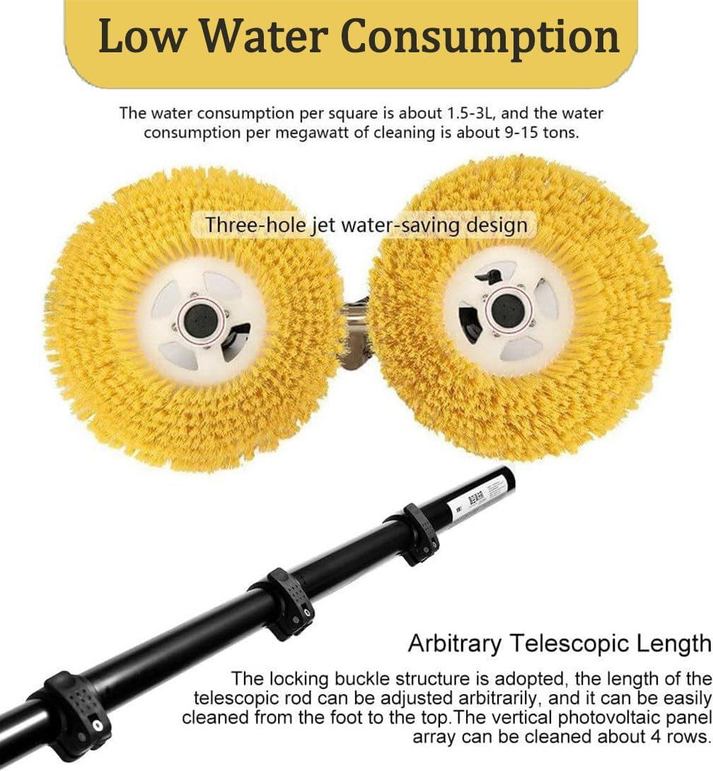 Cleaning Brush Electric Pool Cleaning Brush, Water Washing Photovoltaic Panel Glass Cleaning Equipment Tool, Photovoltaic & Solar Panel Cleaning Tool