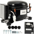 DC 12-24V Car Refrigeration Air Compressor Fridge Freezer Marine Solar with Controller,Max Cooling Capacity:74W /252.5btu,R134 A refrigerant
