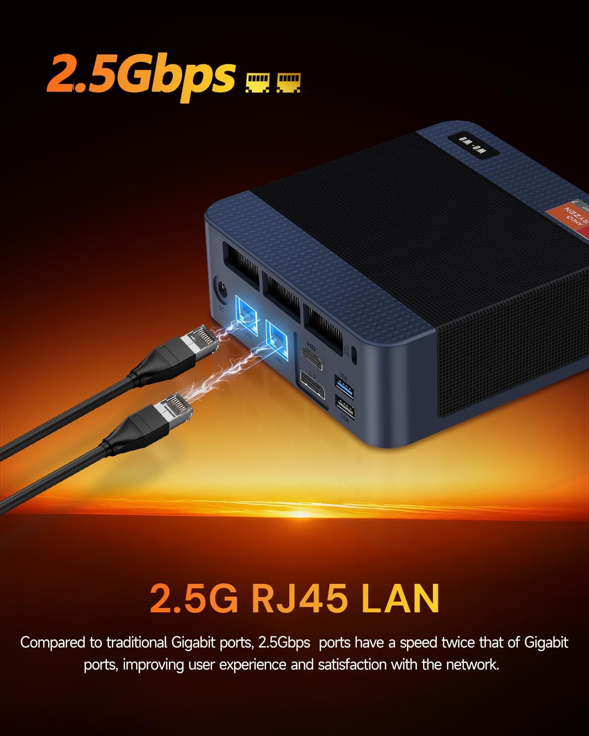 wo-we P8 Mini PC AMD Ryzen 5 7640HS(Upgraded 6600H/6800H,up to 5.0GHz) 32GB DDR5 1TB PCIe4.0 Mini Desktop Computer, USB4 8K,Triple Display, Dual 2.5G LAN WIFI6E/BT5.2/HDMI/DP/AMD Radeon 760M Gaming PC