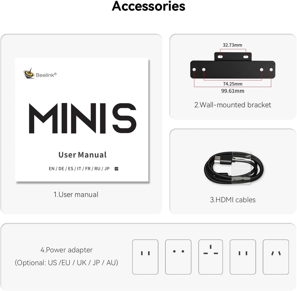 Beelink Mini PC, Mini S12 Intel 12th Gen 4-Core N95(up to 3.4GHz), Mini Computer 16GB DDR4 RAM 500GB SSD, Desktop PC Dual HDMI 4K UHD/2.5GBps/Dual WiFi5/BT4.2/HTPC/W11 Home