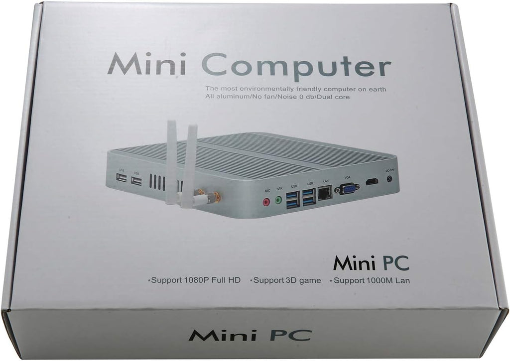 KINGDEL Industrial PC, Fanless Computer, core i5 8th Gen. CPU Mini PC, 8GB DDR4 RAM, 256GB NVMe SSD, 4K: 4096x2304, 2xCOM RS232, 4xUSB 3.0, HD Port, VGA, WiFi+Bluetooth, Silent Working