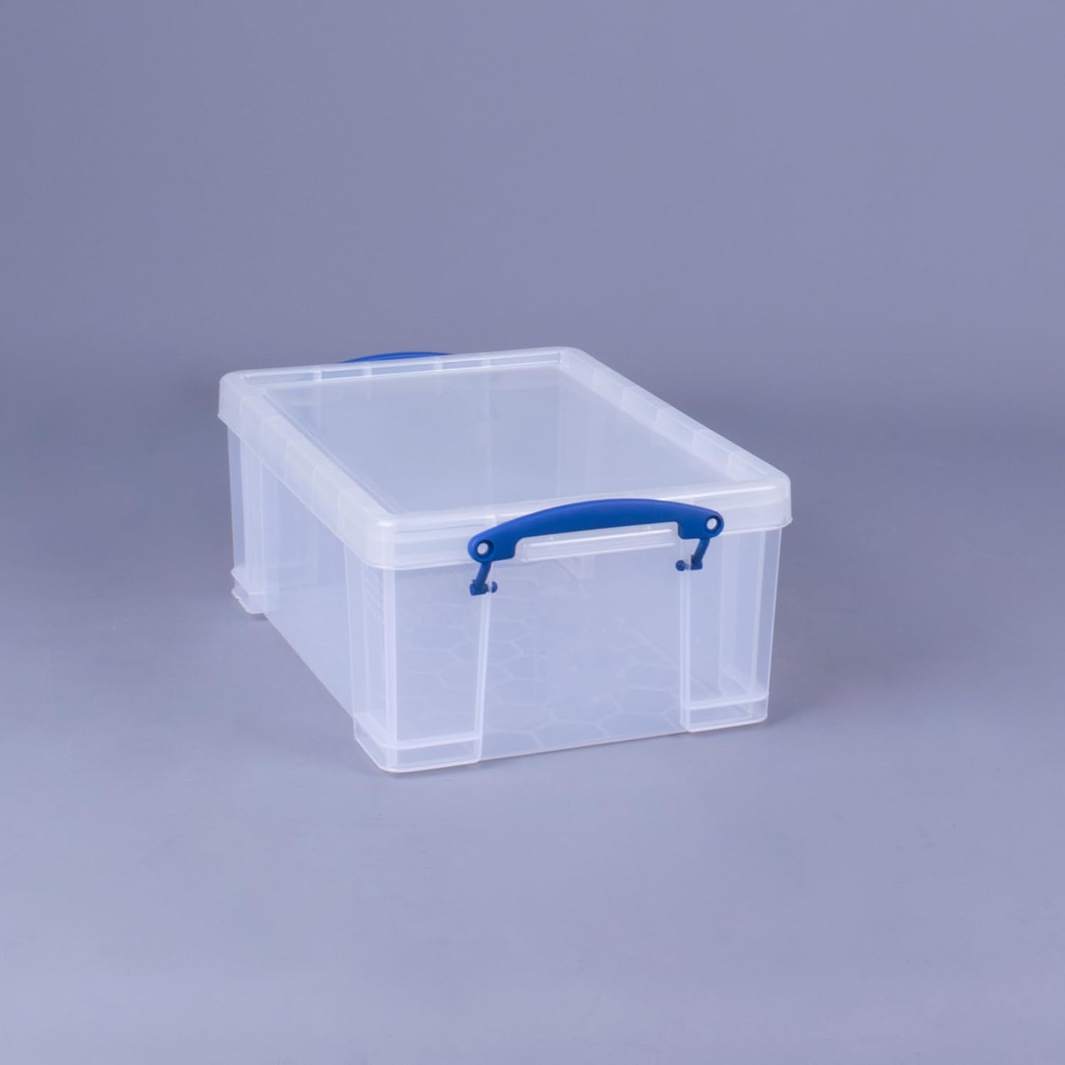 Really Useful Box Stackable 9 Liter Plastic Storage Container Bin with Snap Lid & Built-in Clip Lock Handles for Home & Office Organization (10 Pack)