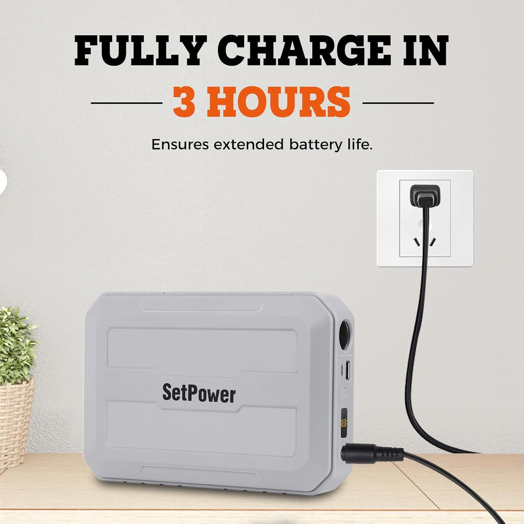 Setpower 12V Refrigerator with PG216 Battery 21QT Compact Car Refrigerator With Fixed Ropes Portable Electric Cooler 12V Fridge for Truck RV SUV Van Travel Road Trip Car Camping