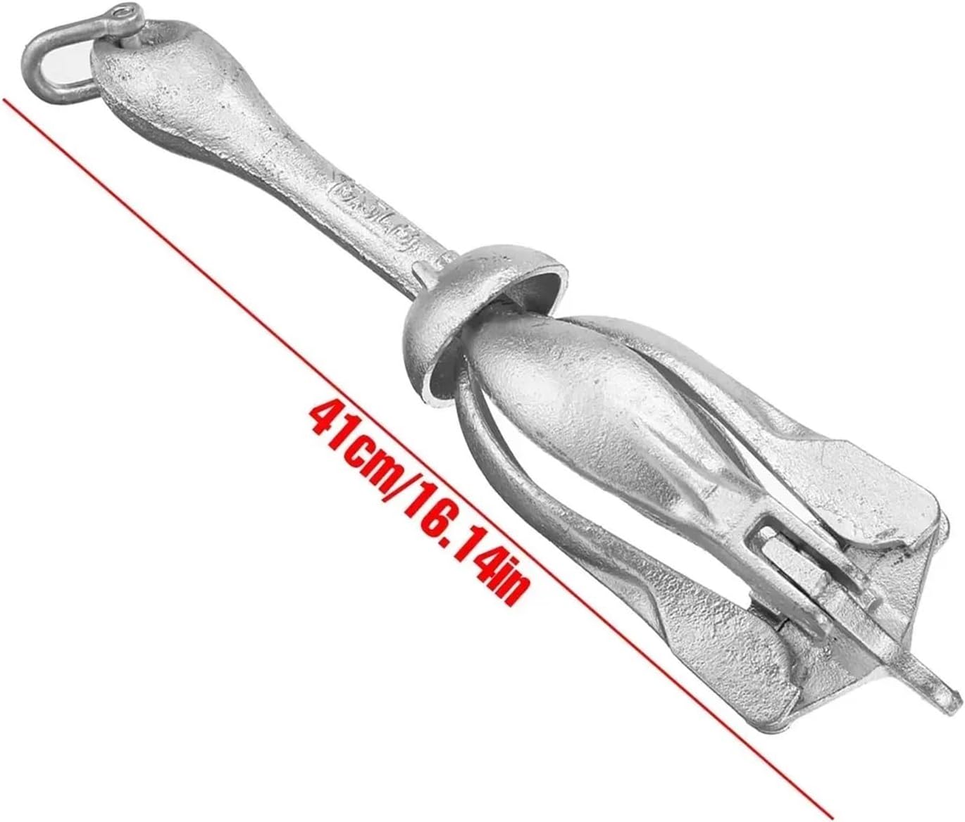 Folding Anchor, 2.5KG/3.2KG Cast Aluminum Galvanized Boat Folding Grapnel Anchor Docking Hardware,for Small Boats Canoe Paddle Boards
