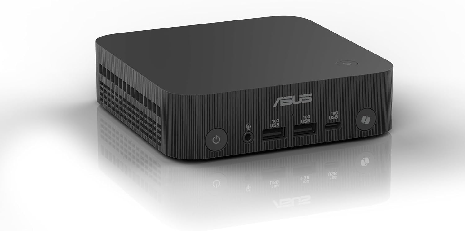 ASUS ExpertCenter PN54 Barebone Mini PC with AMD RyzenTM AI 7 350 Processor, DDR5 RAM, Dual Storage Design, WiFi 7 & BT 5.4, Voice Command, Toolless Chassis Access, USB-C, Hardware TPM, & VESA Mount