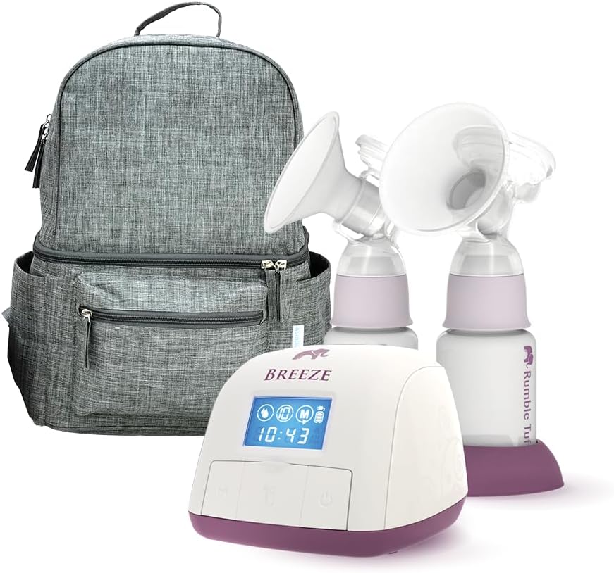 Rumble Tuff Breeze Electric Breast Pump with Classic Collection Kits and Cooler Backpack