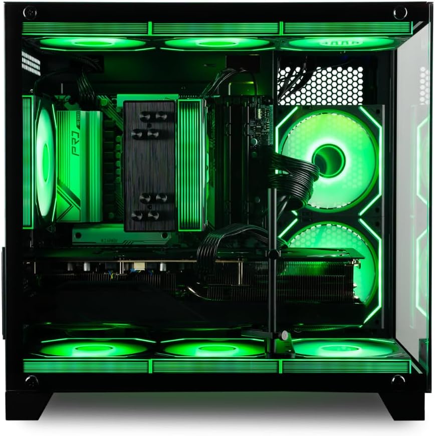 Panorama RTX 5080, AMD Ryzen 7 9800X3D, 64GB DDR5 RAM, 2TB NVMe Gen4 SSD, HDMI, RJ45, Windows 11 Pro, 3 Year Warranty, RGB Keyboard+Mouse, WiFi 6E+BT, HDMI, Prebuilt Gaming Desktop PC