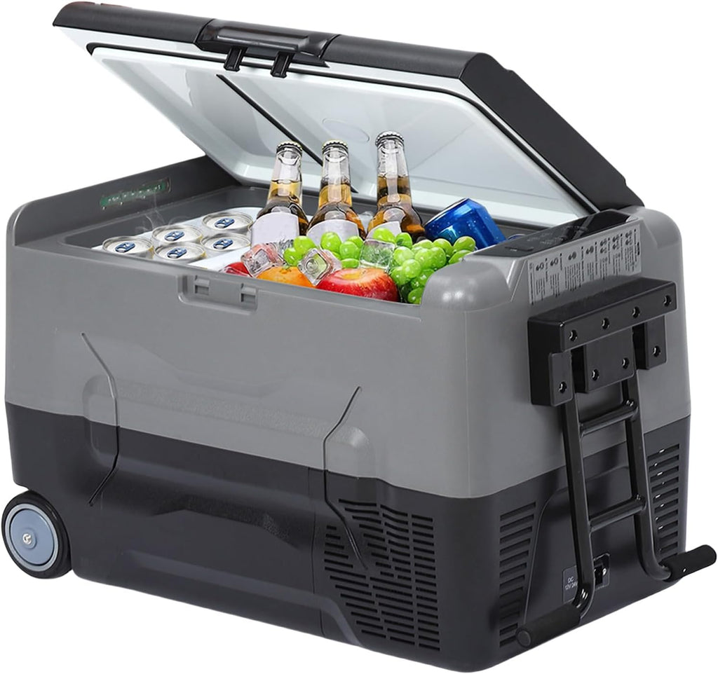 Portable Car Refrigerator/Freezer Electric Cooler Car Fridge, 12V Fridge for Car, 37 Quart -4℉-68℉ Portable Refrigerator for Home, Bar, Camping, Travel, Fishing, Outdoor