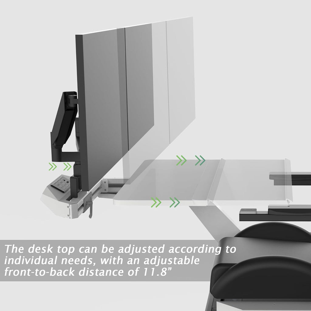White Zero Gravity Scorpion Gaming Chair Cockpit with Dual Monitor Arm, 165° Reclining 441LB Load Ergonomic Office Chair, Space-Saving Mobile Workstation for PC, PS5, Xbox