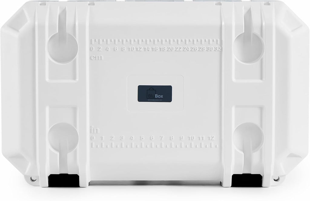 BluBox Hard Cooler Box, Heavy-Duty for Extended Outdoor Use, Camping, Fishing, White
