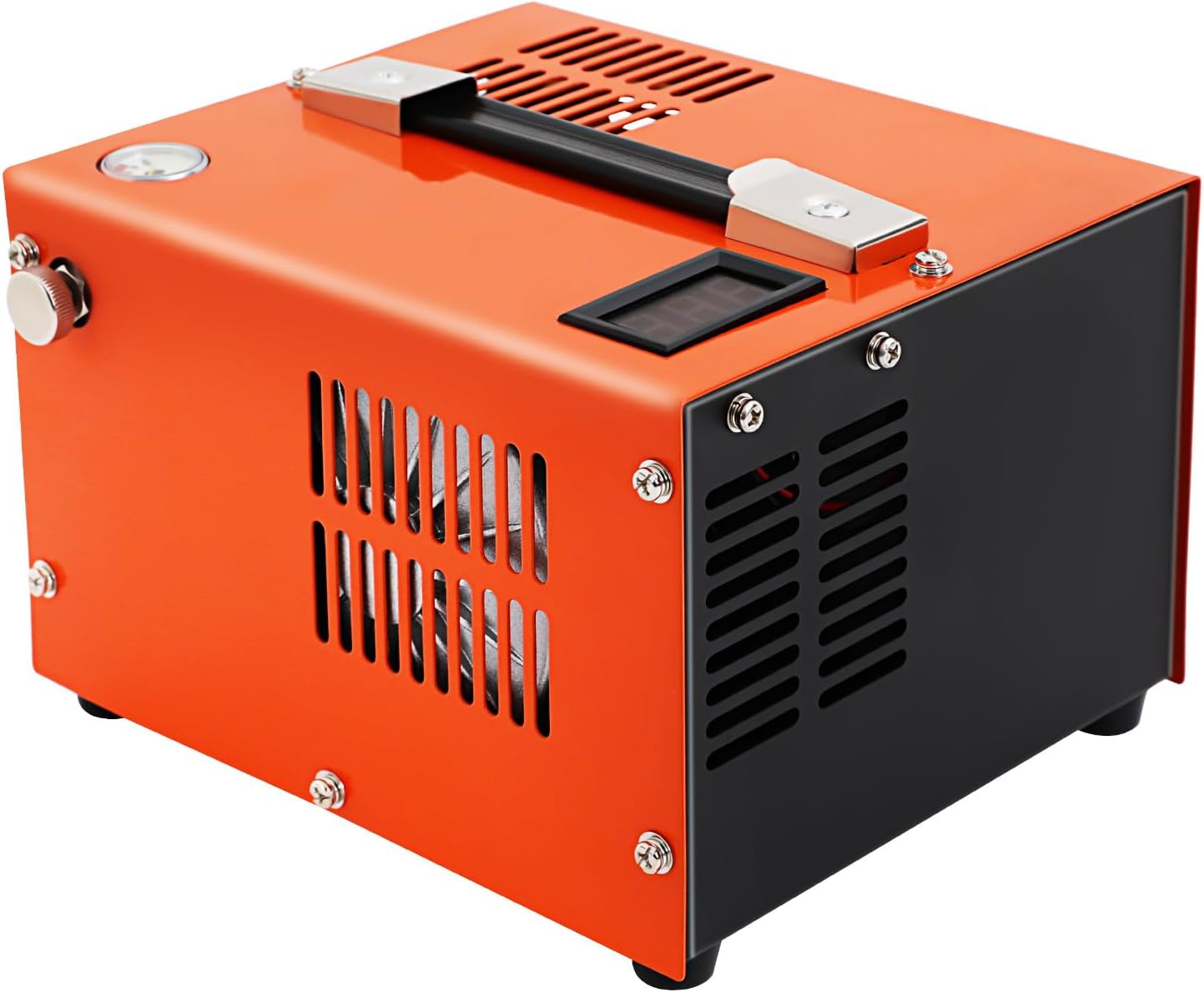 LOYALHEARTDY PCP Air Compressor 4500PSI/30Mpa High Pressure Air Compressor, 350W, Portable, Lightweight, Orange, With Built-in Cooling Fan, Auto Shutoff, For Paintball Airgun Rifle PCP Inflator