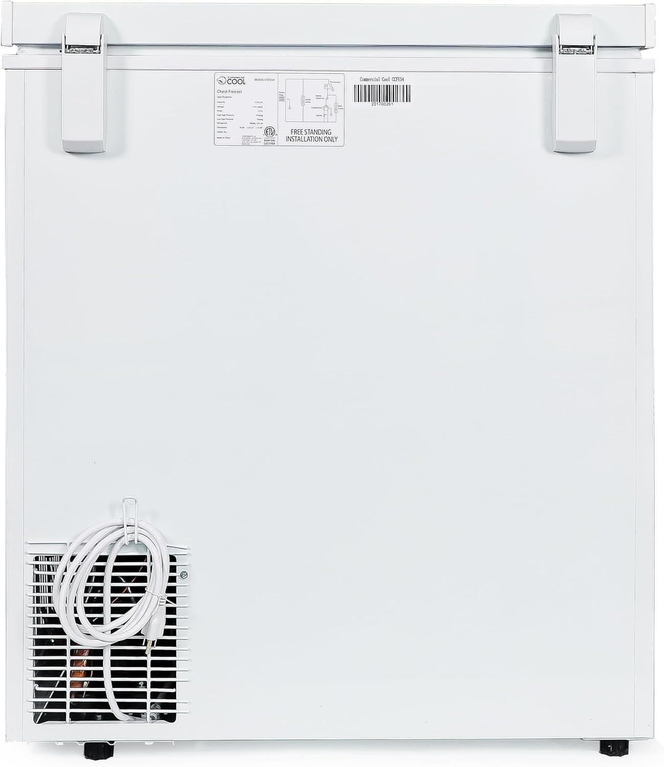 Commercial Cool 5.4 Cu. Ft. Chest Freezer,White