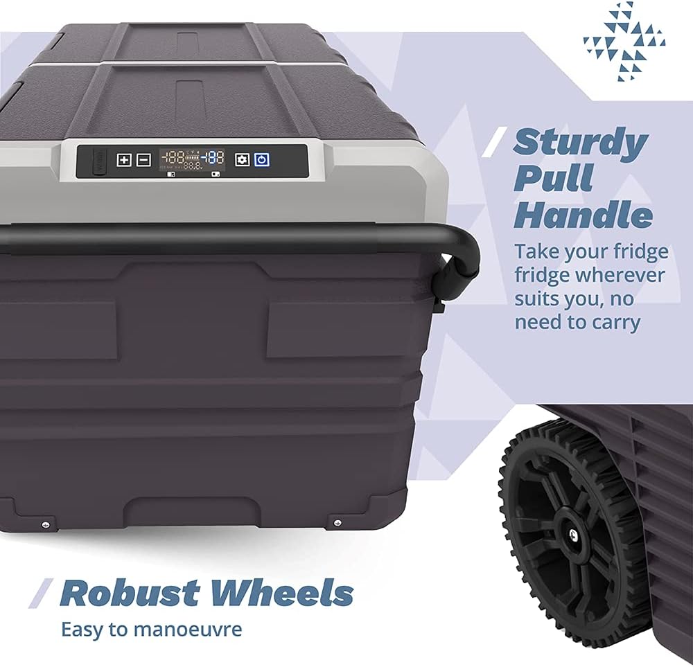 Bluefin Active Ice Cache 75L | Portable Travel Fridge | Advanced Cooling & Freezing Technology | Energy Efficient Charging | Dual Storage Compartments | Smartphone App Control | LCD Display | AC & DC