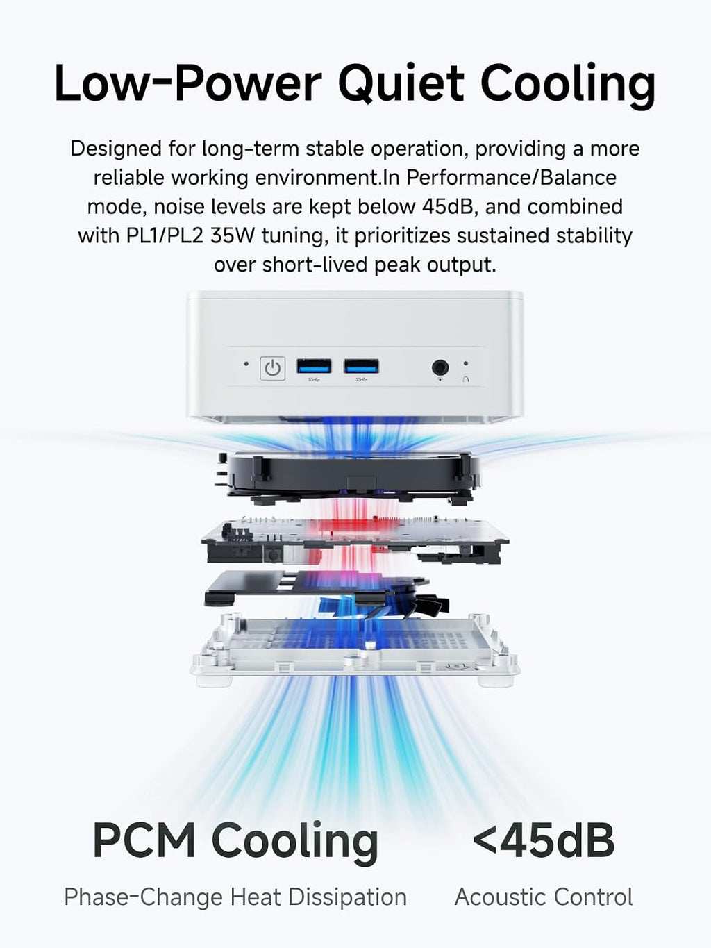 MINISFORUM M1 Lite Mini PC, Intel Core Ultra 5 125U (12C/14T up to 4.3GHz), 16GB DDR5, 512GB SSD, USB4, Triple Display (HDMI 2.1/DP 1.4/USB4), 2.5G LAN, Wi-Fi 6E, BT5.2
