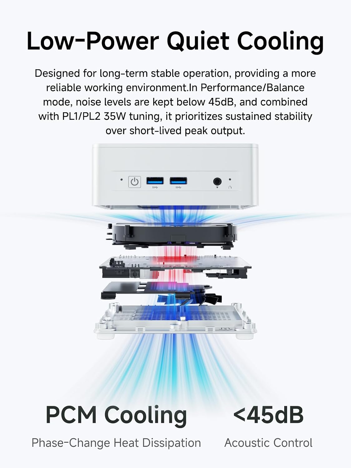 MINISFORUM M1 Lite Mini PC, Intel Core Ultra 5 125U (12C/14T up to 4.3GHz), 16GB DDR5, 512GB SSD, USB4, Triple Display (HDMI 2.1/DP 1.4/USB4), 2.5G LAN, Wi-Fi 6E, BT5.2