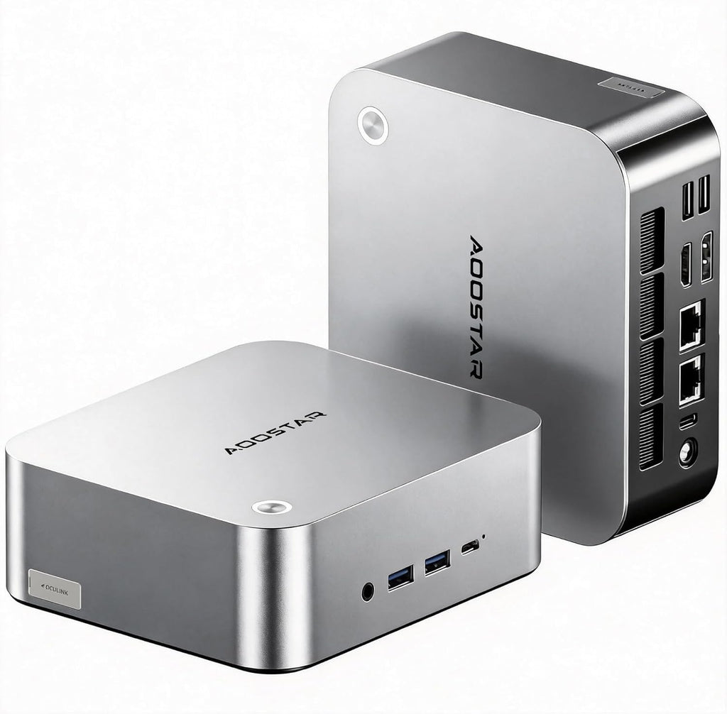 AOOSTAR MACO AMD R7 6850H Mini PC (8C/16T 4.70Ghz) with LPDDR5 6400Mhz 24GB RAM Without SSD/OS,3 *M.2 Slots; Dual 2.5G LAN; LAN Dual USB4; Supports Quad-Screen Display