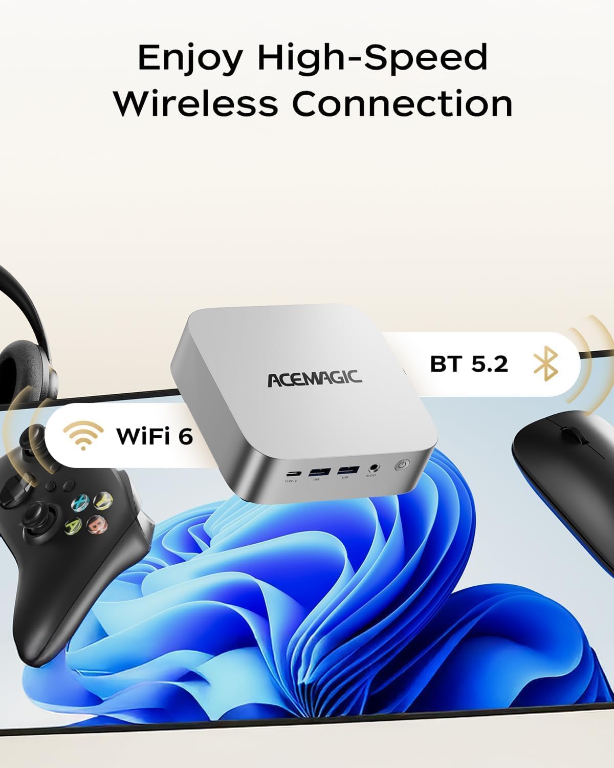 ACEMAGIC K1 Mini PC Windows 11 Pro, Core i5-12600H (Beat 12450H up to 4.5 GHz) Mini Computers, 32GB DDR4 RAM 1TB SSD Triple 4K Display Desktop Micro Small Pc with BT5.2/WiFi6/HDMI Sliver