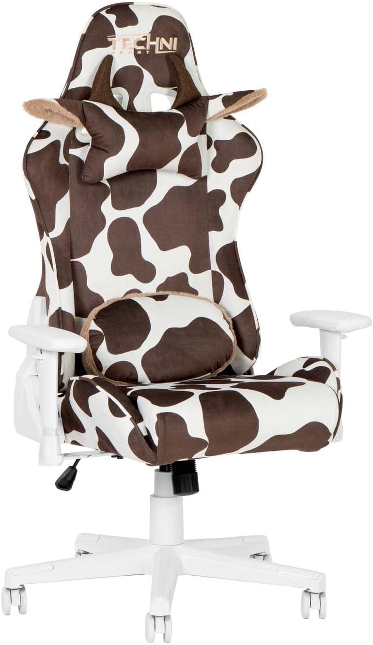 HomeStock Rustic Ranch Brown Cow Series Gaming Chair