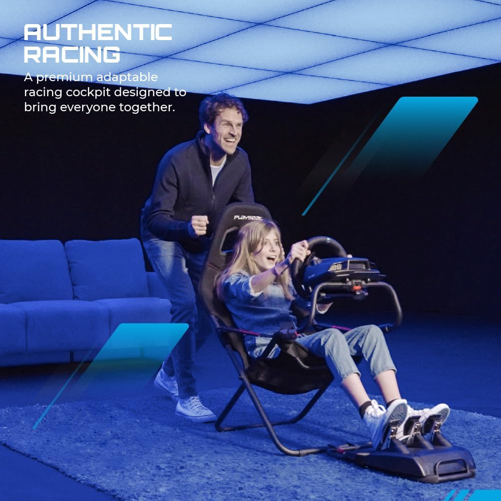 Playseat Challenge Racing Simulator Cockpit | Foldable & Adjustable | for High Performance Sim Racing | Compact & Flexible | Supports All Steering Wheels & Pedals | for PC and Console