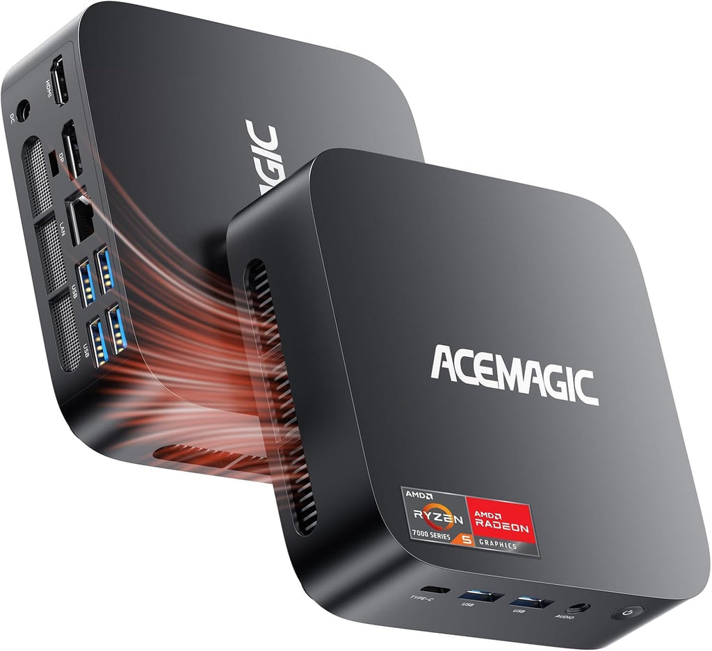 ACEMAGICIAN Kron Mini K1 Mini PC, AMD Ryzen 7 5700U, 32GB DDR4 512GB SSD Mini Computers Micro Desktop PC WiFi 6 BT5.2 Support 4K Triple Display