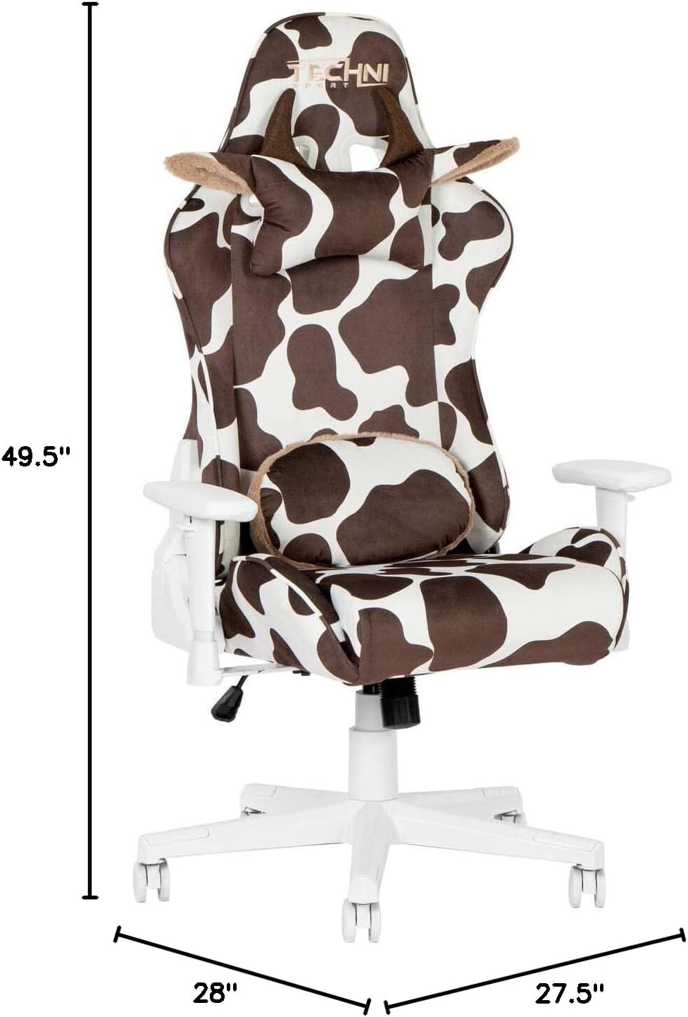 HomeStock Rustic Ranch Brown Cow Series Gaming Chair