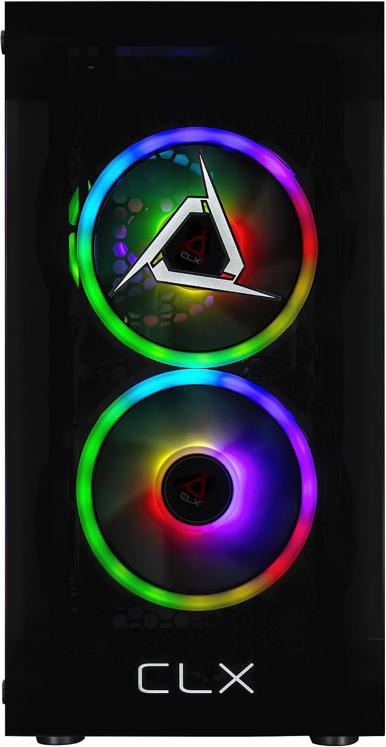CLX Set Gaming PC - Intel Core i5 14400F 2.5GHz, GeForce RTX 5060, 2TB NVMe M.2 SSD, 32GB DDR5 RGB Memory, CPU air Cooler, WiFi, Windows 11 Home, Black