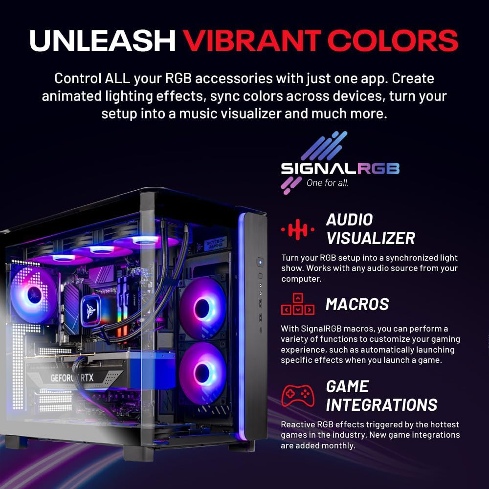 Skytech Gaming King 95 Gaming PC, AMD Ryzen 7 9800X3D 4.7GHz, NVIDIA RTX 5070 Ti 16GB VRAM, 1TB Gen4 NVMe SSD, 24GB DDR5 RAM 6000, 850W Gold ATX 3 PSU, 360 ARGB AIO, WI-FI 5, Windows 11, Desktop