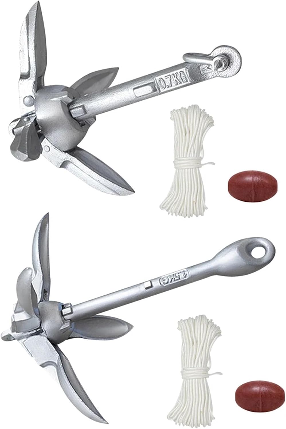 Folding Anchor, 1.5KG Grapnel Anchor Marine Rope and Buoy Boat,for Small Boats Canoe Paddle Boards