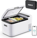ICECO GO20 Portable Refrigerator,21Qt/20L 12Volt Refrigerator Powered by SECOP, 0℉-50℉, Bluetooth Connection, 12/24VDC&110-240VAC, 12v Fridge Freezer for Car |GO20W + Battery
