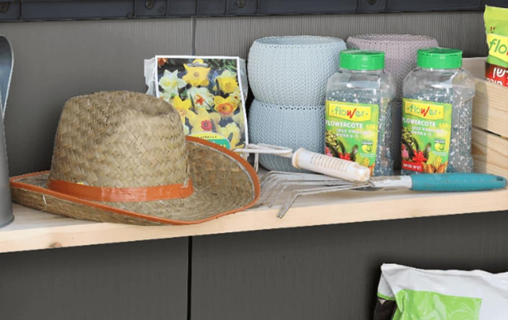 Keter Box Premier Jumbo 2020L Capacity External Dimensions (WxHxD) 190.5 x 132 x 109 cm Fits 3 x 240L or 2 x 360L Wheelie Bins Weatherproof Waterproof Multicoloured Plastic