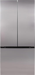 West Bend Refrigerator Freestanding French Door Design Fridge with 5.1 Cu.Ft. Freezer Capacity, Adjustable Electronic Control and Frost Free Defrost, 17.5-Cu.Ft, Metallic