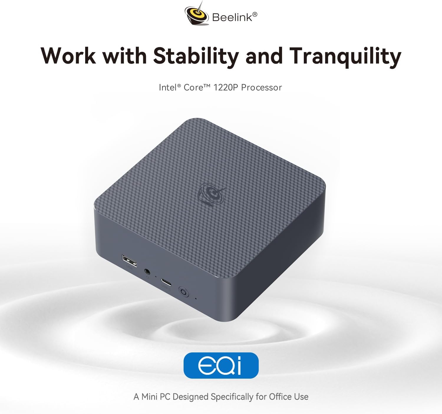 Beelink EQi12 Mini PC W11 Pro, i3-1220P(10C/12T up to 4.4 GHz), 16GB DDR4 500G NVME SSD with UHD Graphics Built in PSU WiFi 6/BT5.2/Dual Display Mini PC Computer