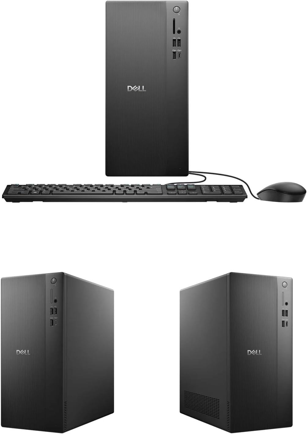 Dell Desktop Tower Computer, Intel 10-Core Ultra 5 225 (20MB Total Cache, 3.3GHz), Windows11 Pro, Wired Keyboard & Mouse, Intel UHD Graphics, Wi-Fi 6, Bluetooth 5.4 (16GB DDR5 RAM | 1TB SSD)