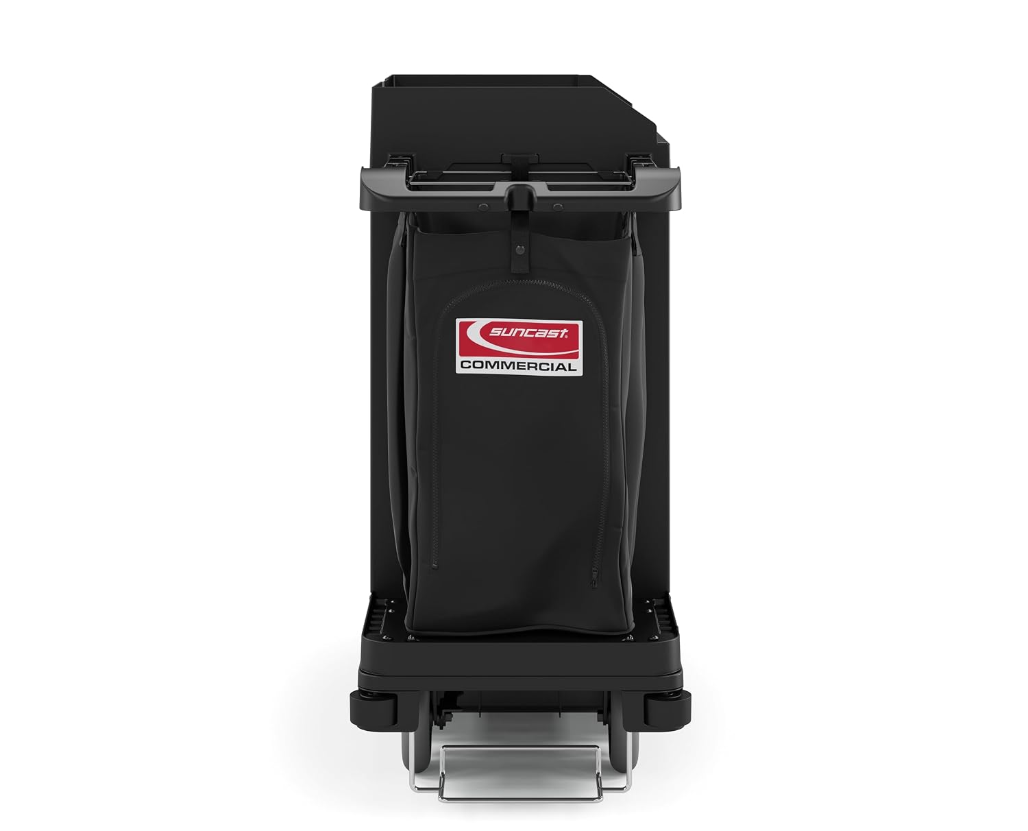 Suncast Commercial Standard Housekeeping Cart with Laundry Bag, Vacuum Holders, Integrated Cleaning Tool Storage, 56' Height x 22' Width, Made in the USA