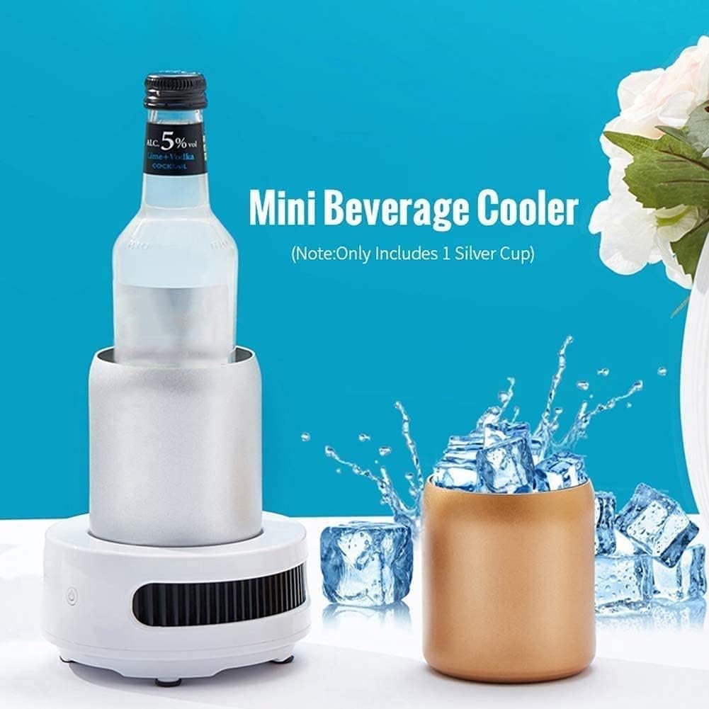 Electric cooler Portable Mini Refrigerator Electric Summer Drink Cooler 380 Ml Aluminum Cooling Cup Electric Cup Accessories for Wine/Beer/Cola/Drink/Juice Cooling