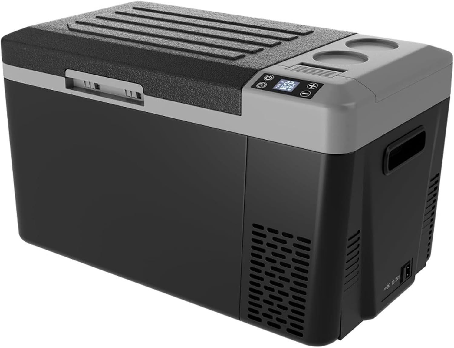 12 Volt Refrigerator Electric Cooler - 24Quart(23L) Refrigerator Compressor 12/24V DC & 110-240V AC, 12V Fridge Usable Battery