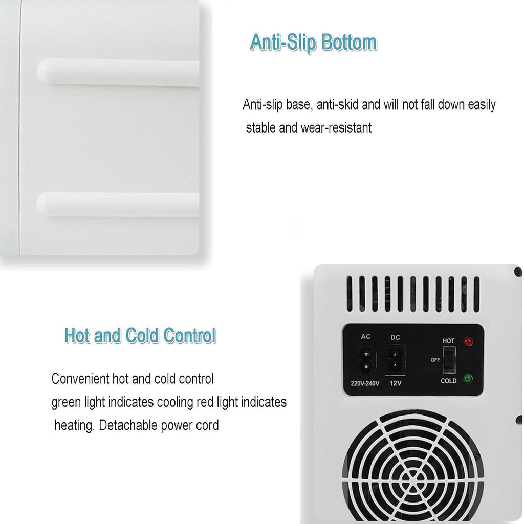 Car Cooling and Heating Box, 4L Mini Car Refrigerator for Home, Car Portable Car Fridge 12V/220V Electric Coolers for Food, Drinks, Skincare, Beauty, Makeup, Camping,Pink