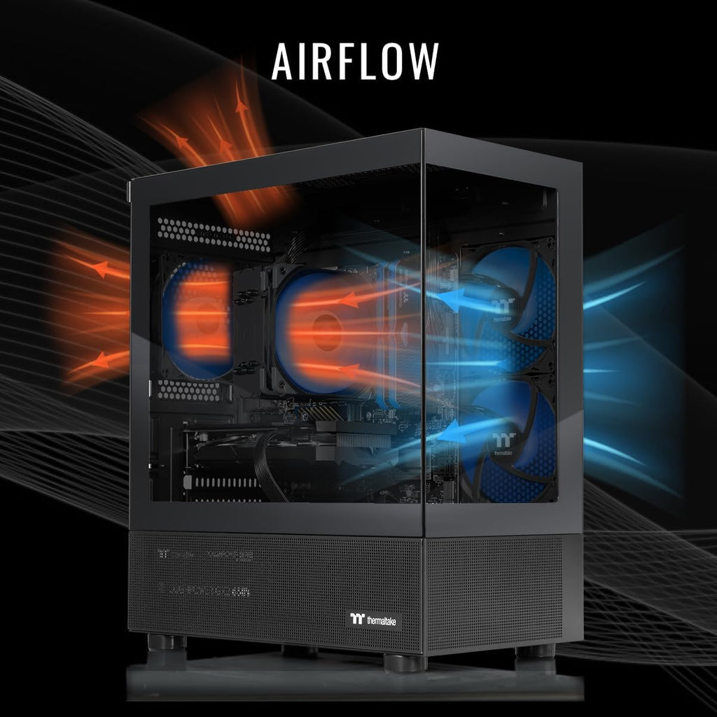 Thermaltake LCGS View 7696X-170 Gaming Desktop (AMD Ryzen™5 7600X, ToughRam 32GB DDR5 6000MT/s RGB Memory, AMD Radeon™ RX 9060 XT 16GB, 1TB NVMe M.2, WiFi, Windows 11) V17B-B650-96X-LCS