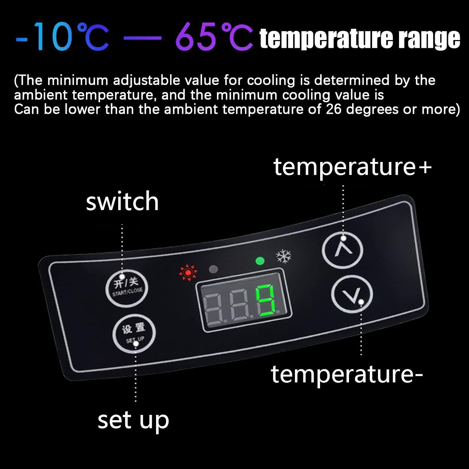 8L Hot Cold Portable Electric Cool Box Food Ice Chest Car Refrigerator AC/DC Adapter,12V / 24V / 220Vmini Drinks Fridge, for Driving, Homes, Offices
