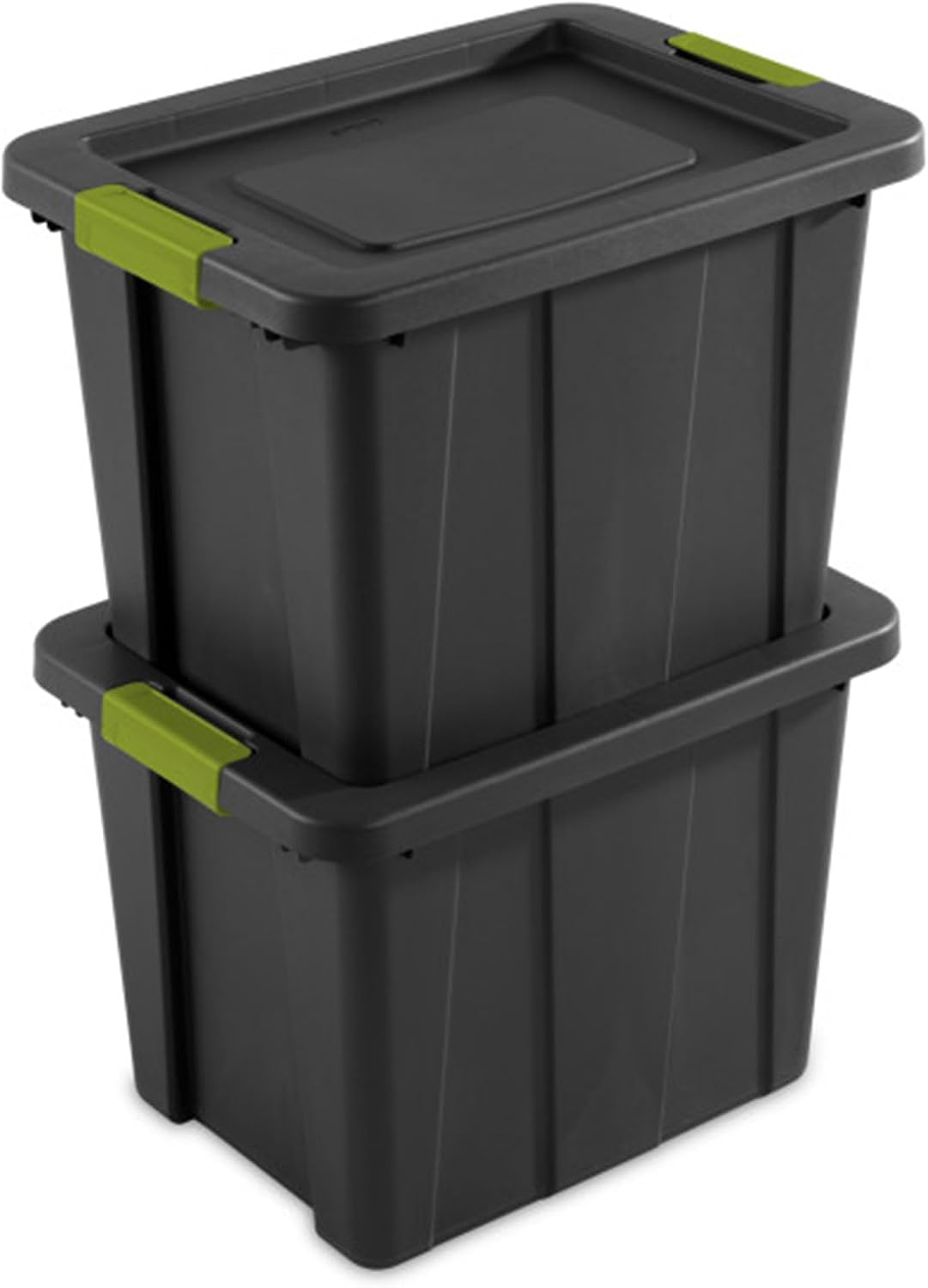Sterilite 12-Pack Storage Bins with Lids, Heavy Duty Totes, Tuff1, 18 Gallon, Flat Gray