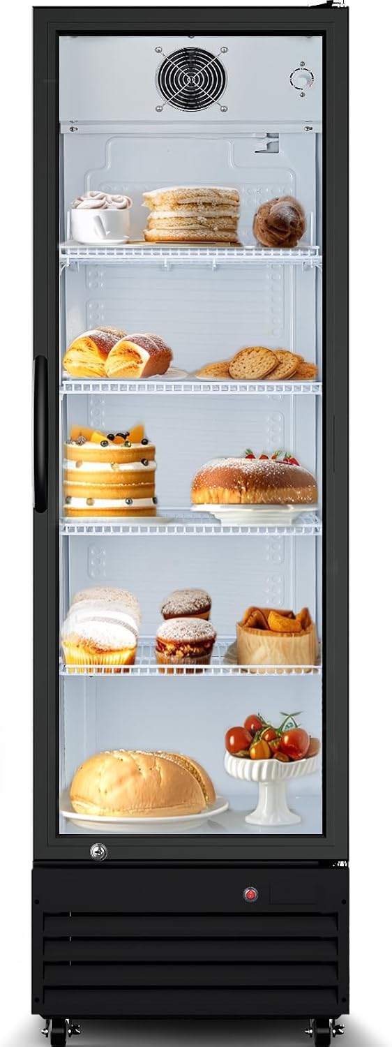 BODEGA BODEGACOOLER 9 Cu.Ft Commercial Beverage Refrigerator with Glass Door,Display Drink Refrigerators fridge for Beer Display Drink Cooler Rapid Cooling & Quiet for Bar Restaurant Office Store Use