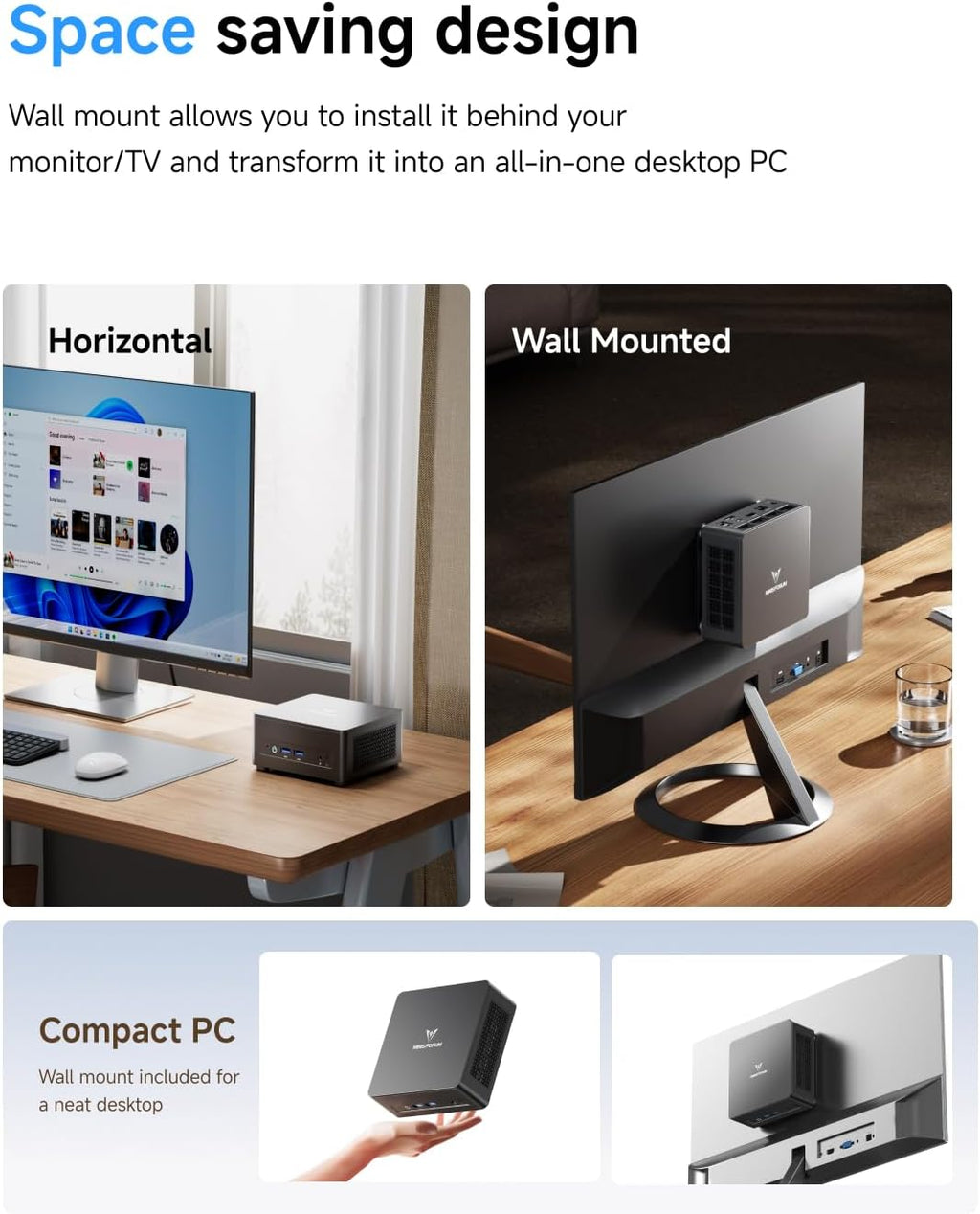 MINISFORUM UM690L Slim Mini PC AMD Ryzen 9 6900HX LPDDR5 32GB RAM 1TB PCIe4.0 SSD, USB4(8K) + HDMI + DP Outputs 2.5G LAN WiFi6E BT5.2, Radeon 680M Graphics Desktop Computer