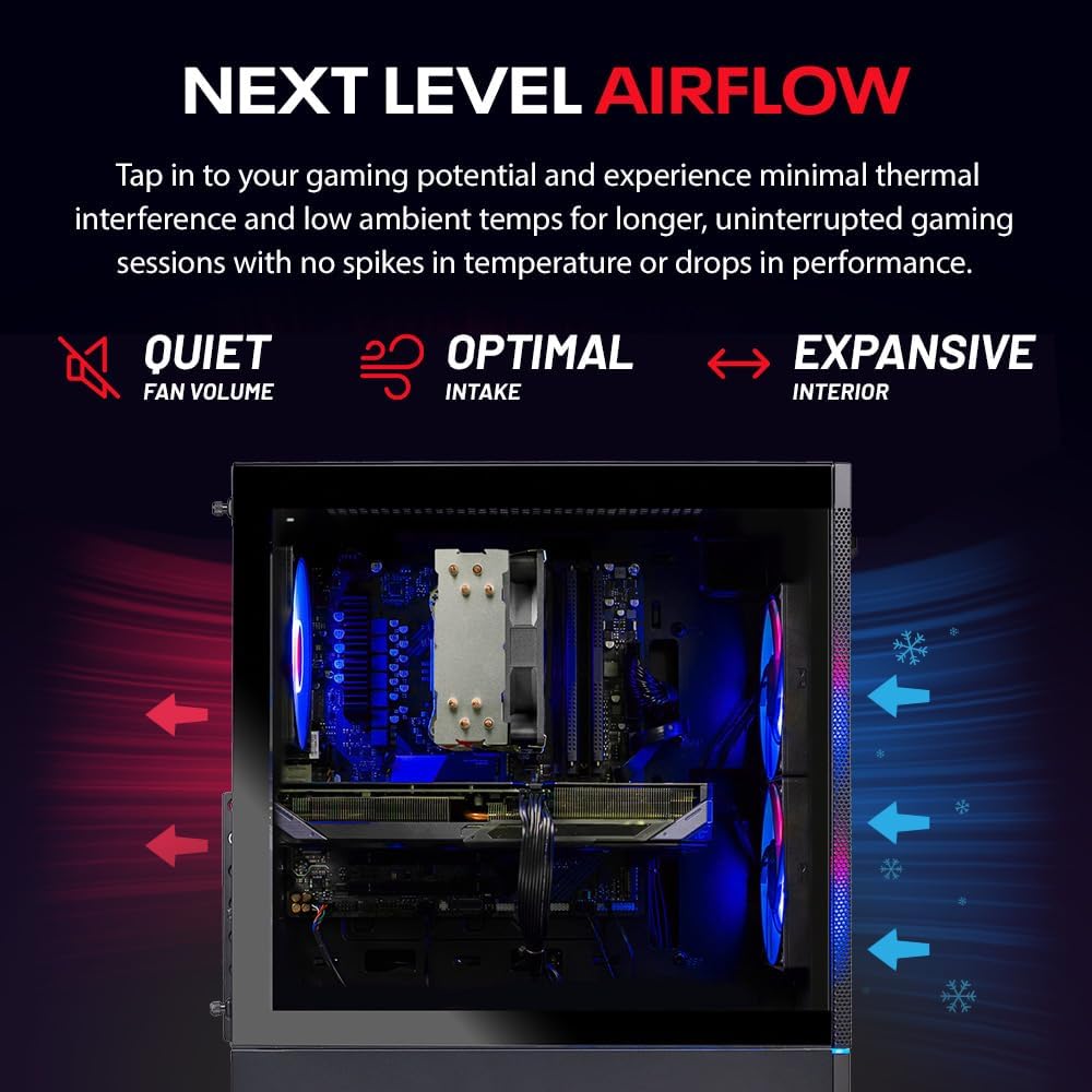 Skytech Gaming Nebula 2 Gaming PC, AMD Ryzen 7 5700 3.7GHz, NVIDIA RTX 5060 Ti 8GB VRAM, 1TB NVMe SSD, 16GB DDR4 RAM 3200, 650W Gold PSU, WI-FI 5, Windows 11, Desktop